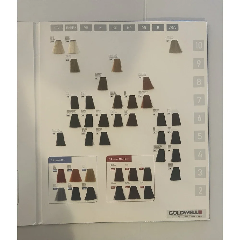 Goldwell Colorance Hair Color Swatch Book Shade Chart Professional Salon Blue